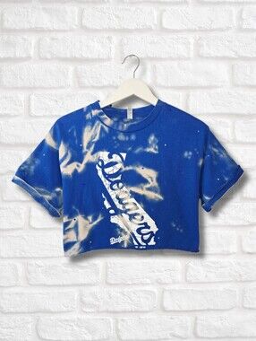Los Angeles Dodgers Crop Top W/Rhinestones